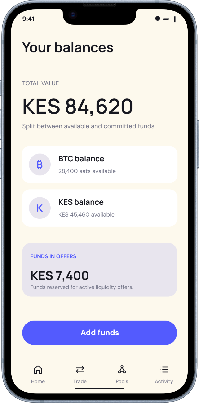 Peer account balance overview